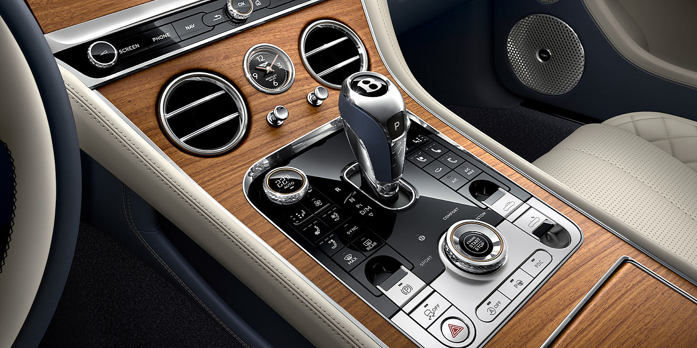 Bentley Madrid Bentley Continental GTC Azure convertible front interior console detail